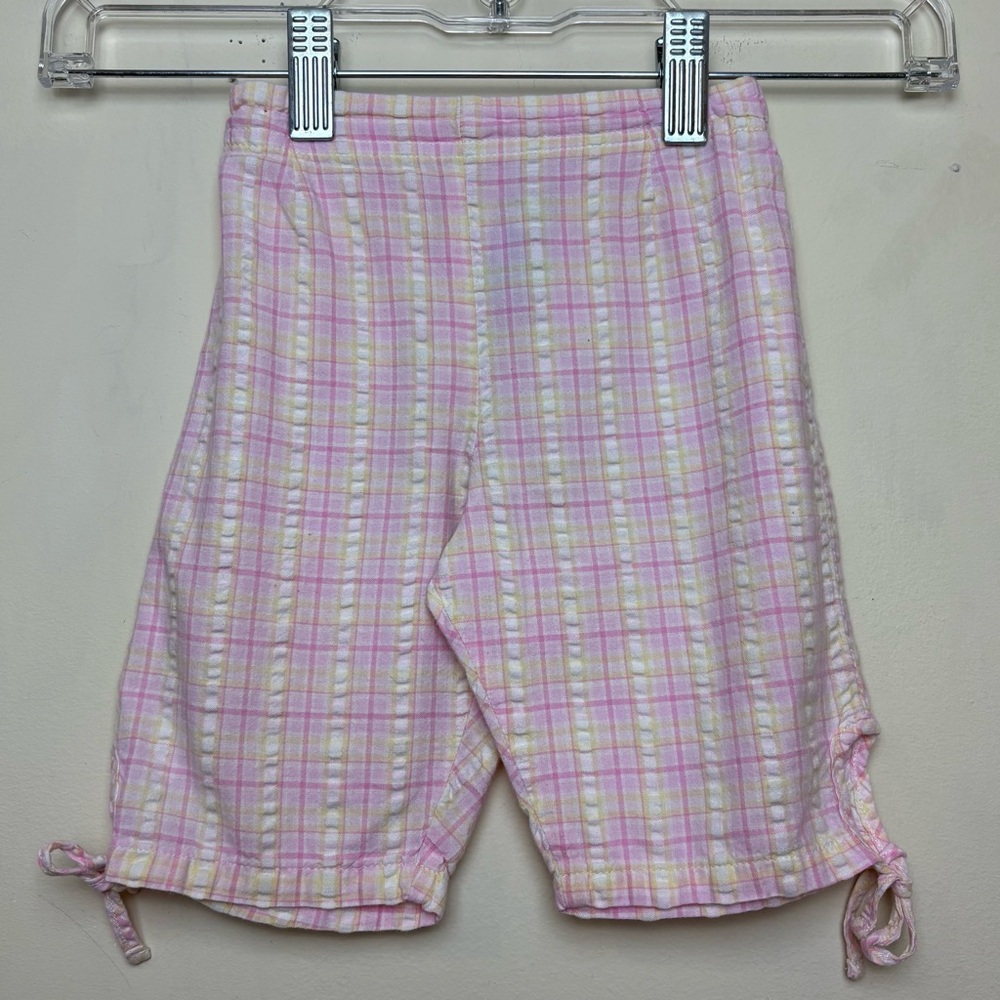 Disney Kids Based On Winnie The Pooh Size‎ 12M Plaid Pink Shorts Capris Vintage